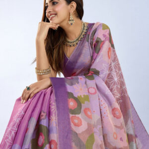 Mameraa Floral Printed Saree - Image 2