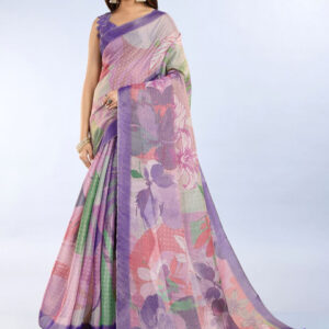 Mameraa Floral Printed Saree - Image 4
