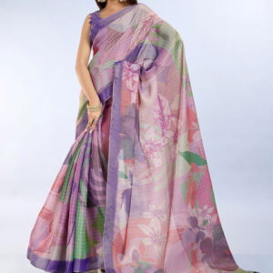 Mameraa Floral Printed Saree - Image 5