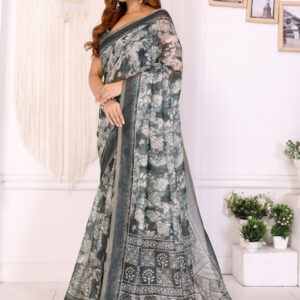 Mameraa Floral Printed Saree - Image 2