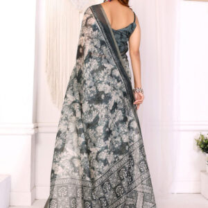 Mameraa Floral Printed Saree - Image 3