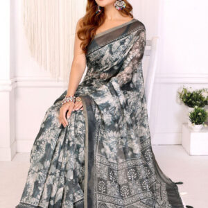 Mameraa Floral Printed Saree - Image 5