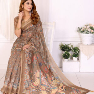 Mameraa Floral Printed Saree - Image 4
