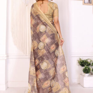 Mameraa Floral Printed Saree - Image 4
