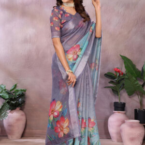Mameraa Floral Printed Saree - Image 2