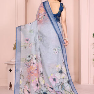 Mameraa Floral Printed Saree - Image 3