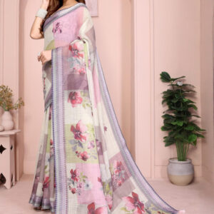 Mameraa Floral Printed Saree - Image 2