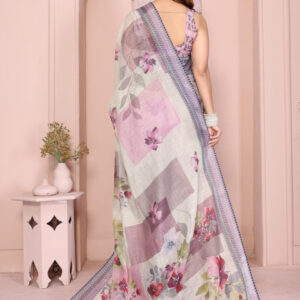 Mameraa Floral Printed Saree - Image 3