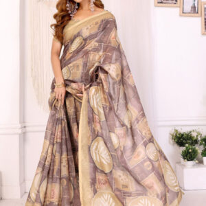 Mameraa Floral Printed Saree - Image 1