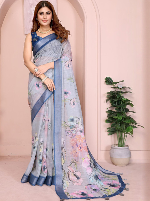 Mameraa Floral Printed Saree