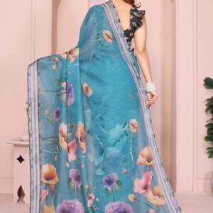Mameraa Floral Printed Saree - Image 3