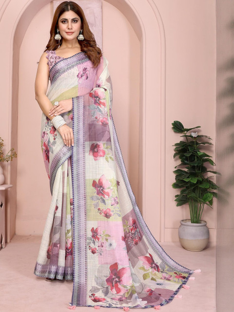 Mameraa Floral Printed Saree