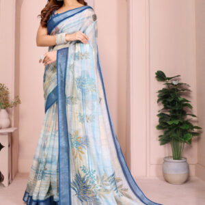 Mameraa Floral Printed Saree - Image 3