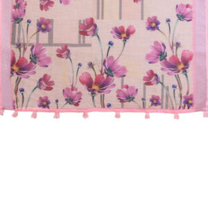 Mameraa Floral Printed Solid Border Saree - Image 6
