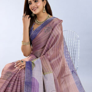 Mameraa Floral Printed Woven Design Border Saree - Image 2
