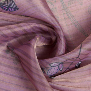 Mameraa Floral Printed Woven Design Border Saree - Image 4