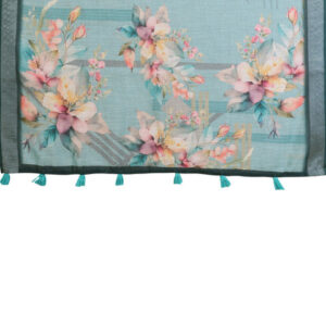 Mameraa Floral Printed Zari Saree - Image 6