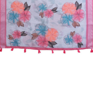 Mameraa Floral Printed Zari Saree - Image 6