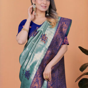 Mameraa Floral Woven Design Saree - Image 2