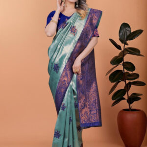 Mameraa Floral Woven Design Saree - Image 4
