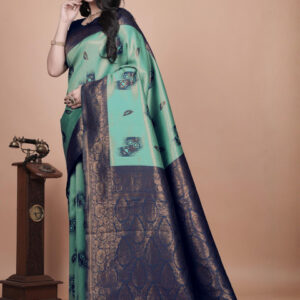 Mameraa Floral Woven Design Saree With Blouse Piece - Image 2