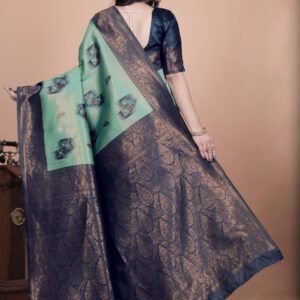 Mameraa Floral Woven Design Saree With Blouse Piece - Image 3