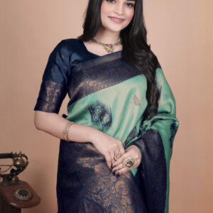 Mameraa Floral Woven Design Saree With Blouse Piece - Image 5