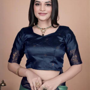 Mameraa Floral Woven Design Saree With Blouse Piece - Image 6