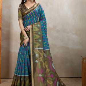 Mameraa Geometric Printed Saree - Image 1