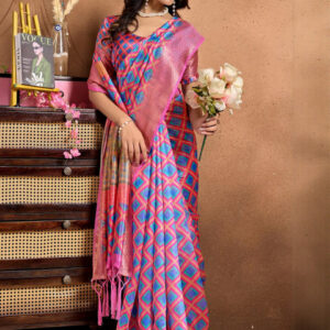 Mameraa Geometric Printed Saree - Image 5