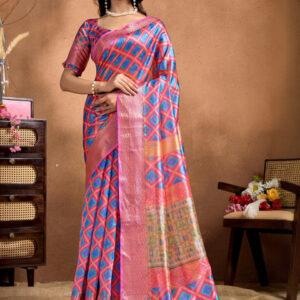 Mameraa Geometric Printed Saree - Image 1