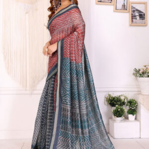 Mameraa Geometric Printed Woven Design Saree - Image 2