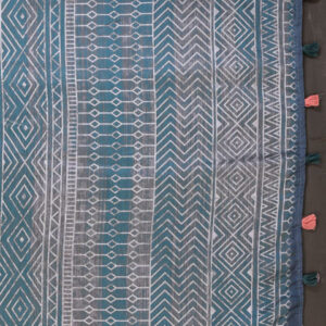 Mameraa Geometric Printed Woven Design Saree - Image 6