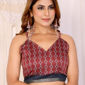 Mameraa Geometric Printed Woven Design Saree - Image 7