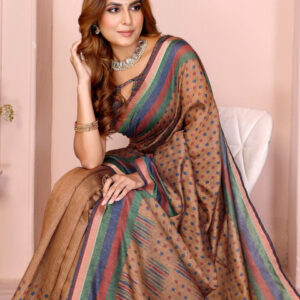 Mameraa Polka Dots Printed Saree - Image 2