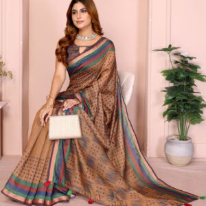 Mameraa Polka Dots Printed Saree - Image 5