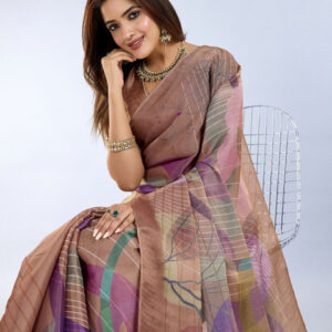 Mameraa Printed Abstract Saree - Image 2