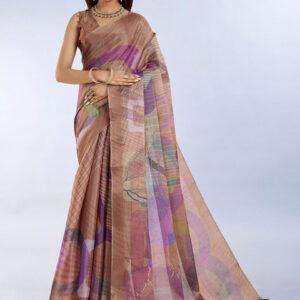 Mameraa Printed Abstract Saree - Image 4