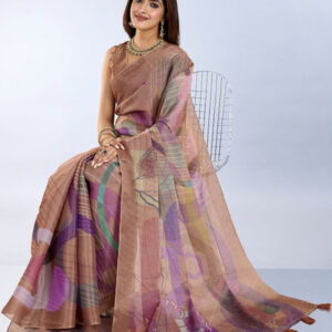 Mameraa Printed Abstract Saree - Image 6