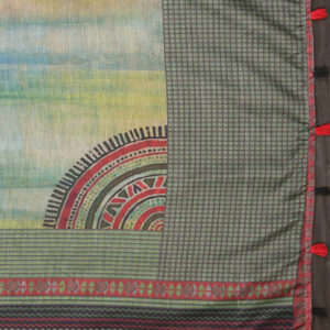 Mameraa Tie and Dye Dyed Saree With Blouse Piece - Image 6