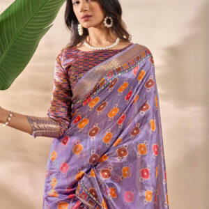 Mameraa Women Ethnic Motifs Printed Saree - Image 5