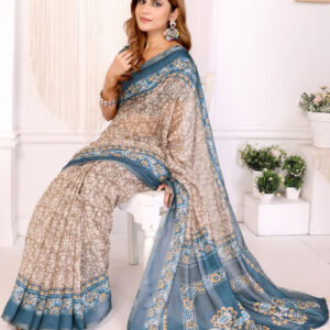 Mameraa Women Ethnic Motifs Printed Saree - Image 5