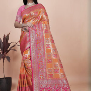 Mameraa Women Ethnic Motifs Woven Design Saree - Image 1