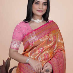 Mameraa Women Ethnic Motifs Woven Design Saree - Image 2