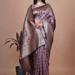 Mameraa Women Ethnic Motifs Woven Design Zari Saree - Image 5
