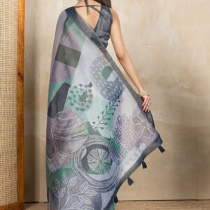 Mameraa Women Floral Art Silk Saree - Image 3