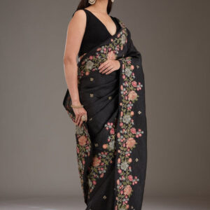 Mameraa Women Floral Embroidered Saree with Blouse Piece - Image 1