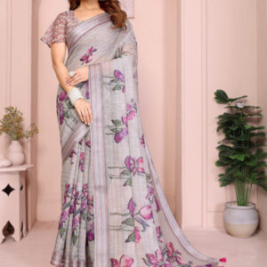Mameraa Women Floral Printed Saree - Image 1