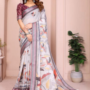 Mameraa Women Floral Printed Saree - Image 1