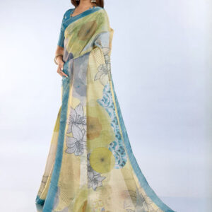 Mameraa Women Floral Printed Saree - Image 1